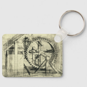 Treadmill Powered Crossbow by Leonardo da Vinci Schlüsselanhänger