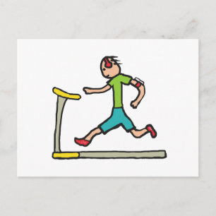 Treadmill Running Postkarte
