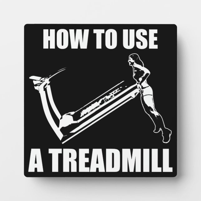Treadmill - Women's Funny Novelty Workout Fotoplatte (Vorderseite)