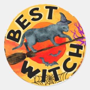 Treak oder Leckerei Beängstigend Halloween Pumpkin Runder Aufkleber