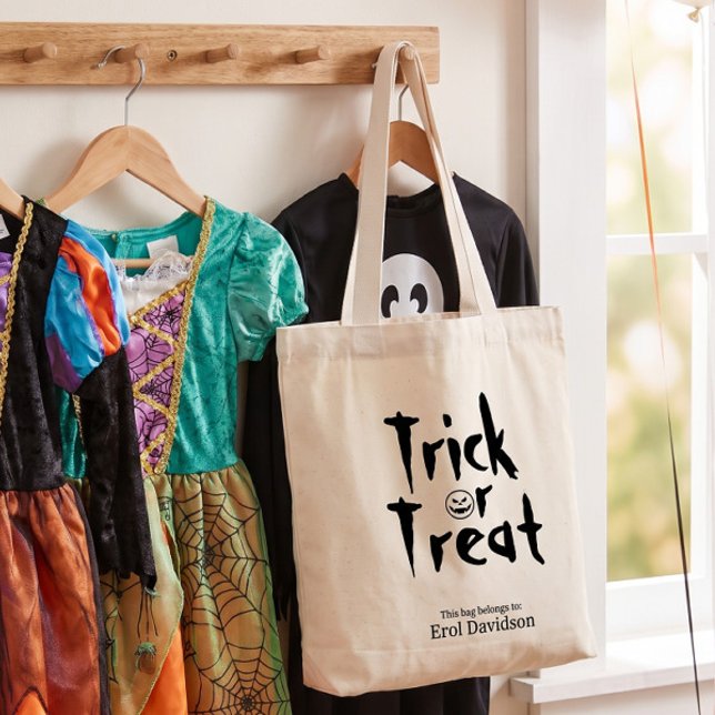 Treak oder Leckerei Personalisiert Halloween Goody Tragetasche (Von Creator hochgeladen)