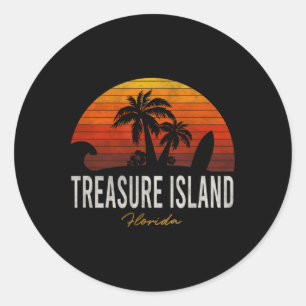 Treasinsel Beach Florida Fl Palms Urlaub Su Runder Aufkleber