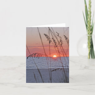 Treasinsel Sonnenuntergang Note Card Karte