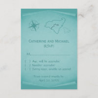 Treasmap Response Card, Aquamarin