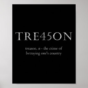 Treason Tre45on Distressed Impeach Poster