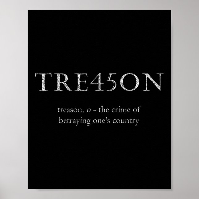 Treason Tre45on Distressed Impeach Poster (Vorne)