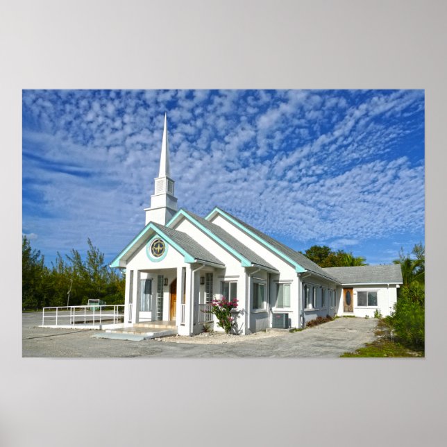 Treasure Cay Church, die Bahamas Poster (Vorne)