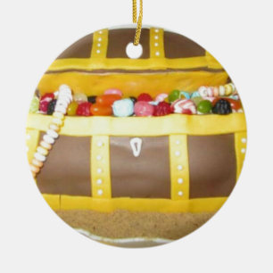 Treasure chest cake keramikornament