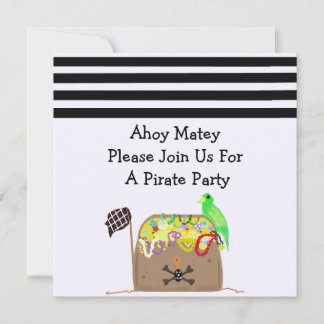 Treasure Chest Pirate - Einladung zum Geburtstag