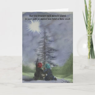 Treasure each miracle Christmas card Feiertagskarte
