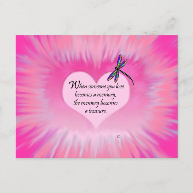 Treasure Erinnerungen Dragonfly Postkarte (Vorderseite)