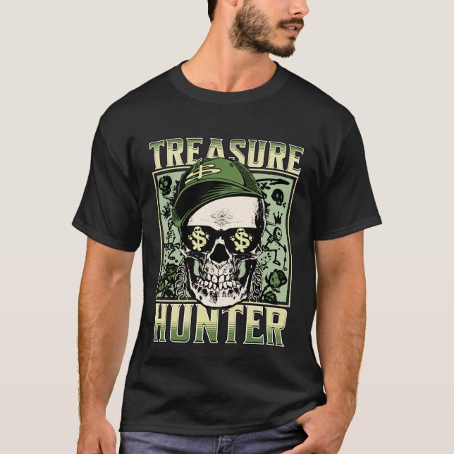 Treasure Hunter Metal detector Graffiti Detectoris T-Shirt (Vorderseite)
