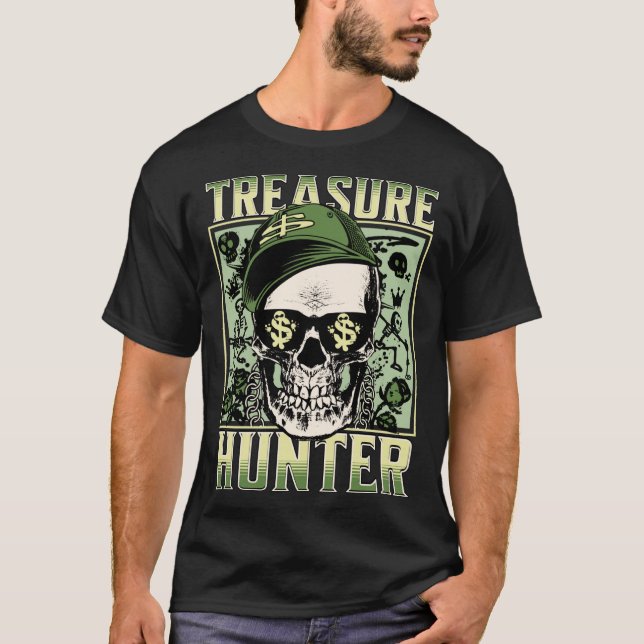 Treasure Hunter Metal detector Graffiti Detectoris T-Shirt (Vorderseite)