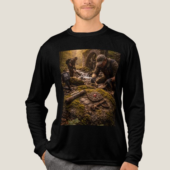 Treasure Hunter Metal Detector Tri-Blend Shirt (Vorderseite)