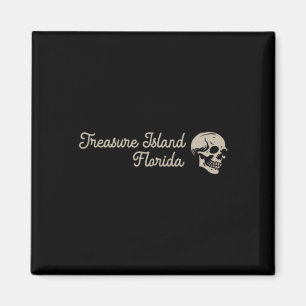 Treasure Island Florida Fl Retro Surfer Vorne Und Magnet