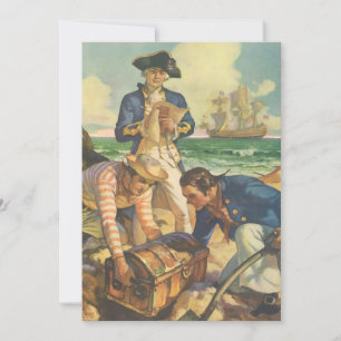 Treasure Island, Vintage Märchen Piraten