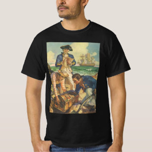 Treasure Island, Vintage Märchen Piraten T-Shirt