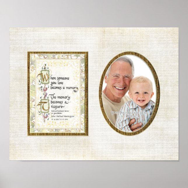 Treasure Memory Fotografy Beileid Personalisiert Poster (Vorne)