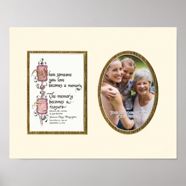 Treasure Memory Fotografy Beileid Personalisiert Poster (Vorne)