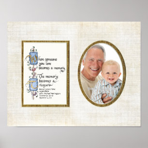 Treasure Memory Fotografy Beileid Personalisiert Poster