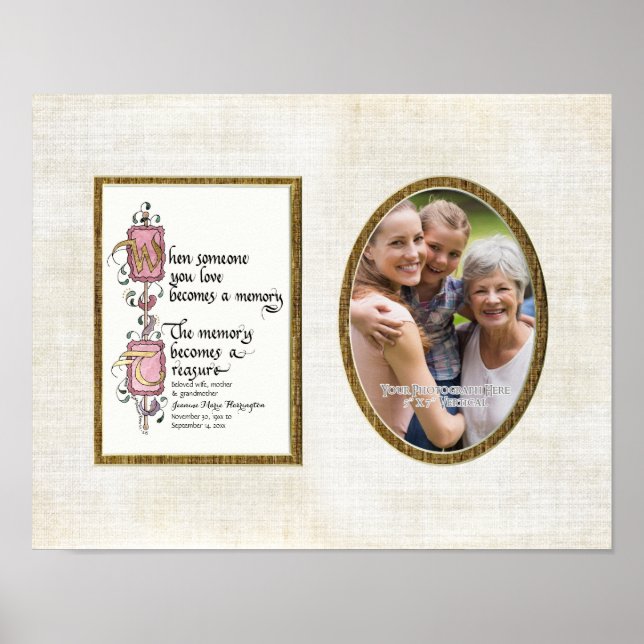 Treasure Memory Fotografy Beileid Personalisiert Poster (Vorne)