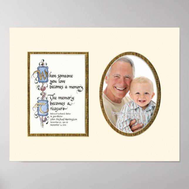 Treasure Memory Fotografy Beileid Personalisiert Poster (Vorne)