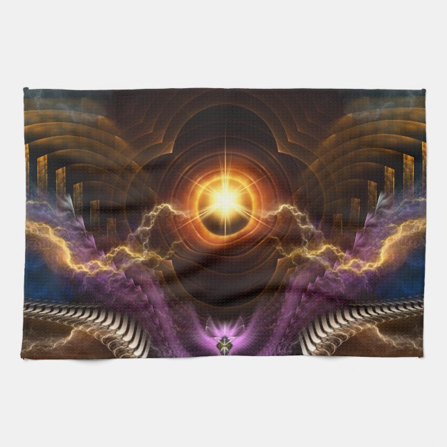 Treasure Of Night Fractal Küchentuch (Horizontal)