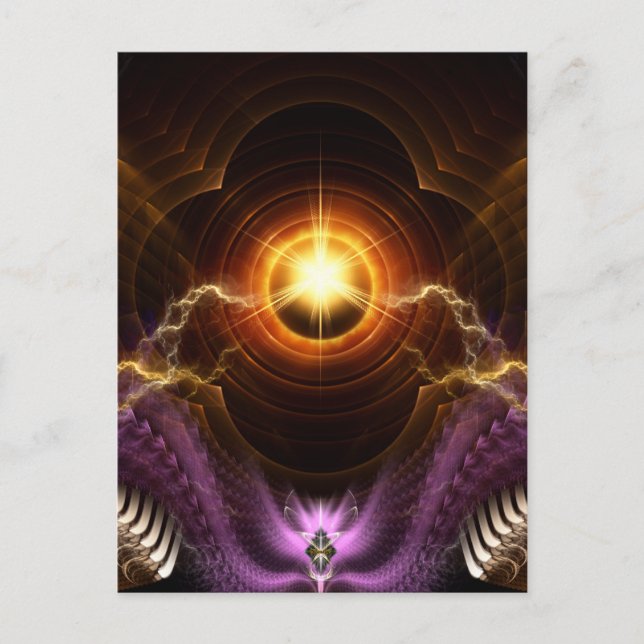 Treasure Of Night Fractal Postkarte (Vorderseite)