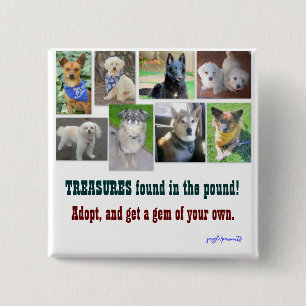 TREASURES im Pfund Button