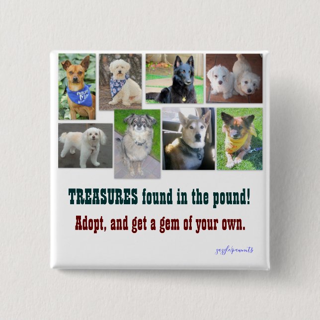 TREASURES im Pfund Button (Vorderseite)