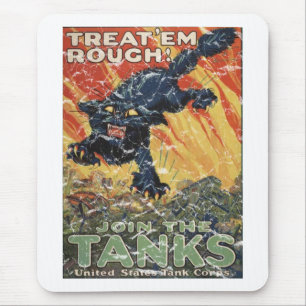 Treat 'Em Rough-1918 - abgenutzt Mousepad