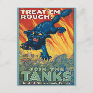 Treat 'Em Rough - Tritt den Panzern bei  Postkarte