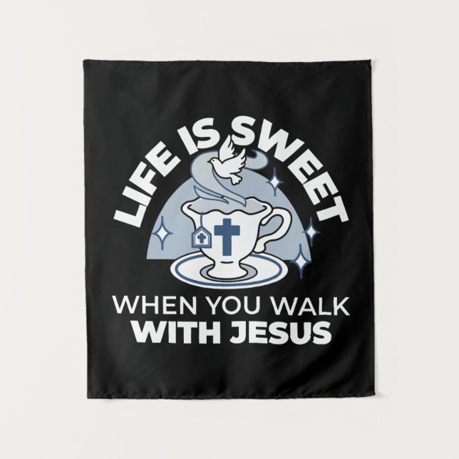 Treatment of the Faithful Living Art - Teacup with Wandteppich (Vorderseite)