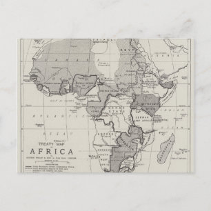 Treaty Map of Africa Postkarte