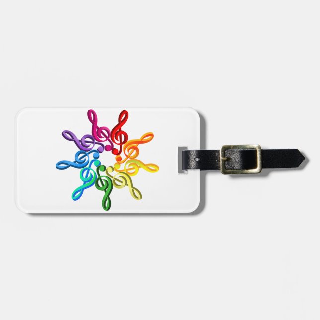 Trebel Clefs in ein Muster-den Gepäckanhängern Gepäckanhänger (Vorderseite horizontal)