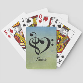 Treble Clef Bass Clef Heart Sheet Music Spielkarten