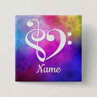 Treble Clef Bass Clef Herzrosa Nebel individuell a