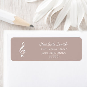 Treble Clef Elegante Script Music Teacher Modern