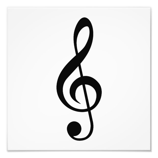 Treble Clef G-Clef Musical-Symbol Fotodruck (Vorne)