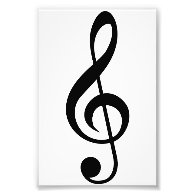 Treble Clef G-Clef Musical-Symbol Fotodruck (Vorne)