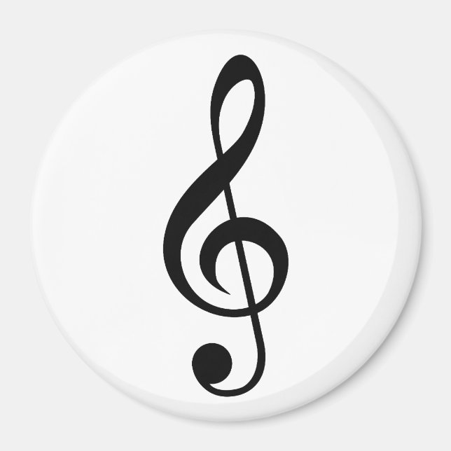 Treble Clef G-Clef Musical-Symbol Magnet (Vorne)
