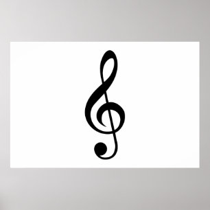 Treble Clef G-Clef Musical-Symbol Poster