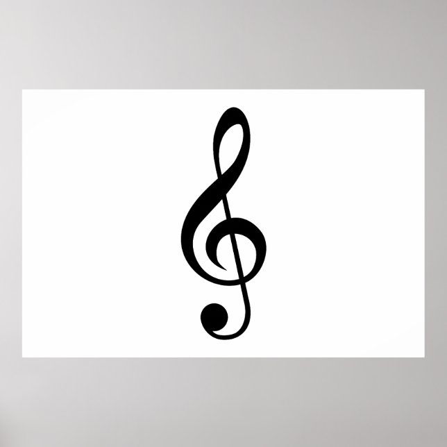 Treble Clef G-Clef Musical-Symbol Poster (Vorne)