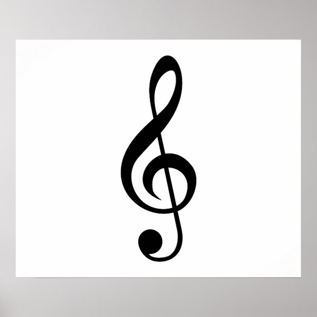 Treble Clef G-Clef Musical-Symbol Poster (Vorne)