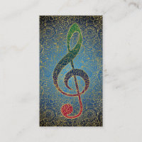 Treble Clef Gold Filigree - Farbenfrohe Musik