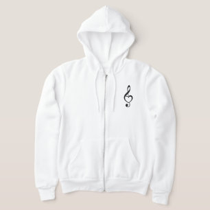 Treble Clef Heart Musiknote Hoodie