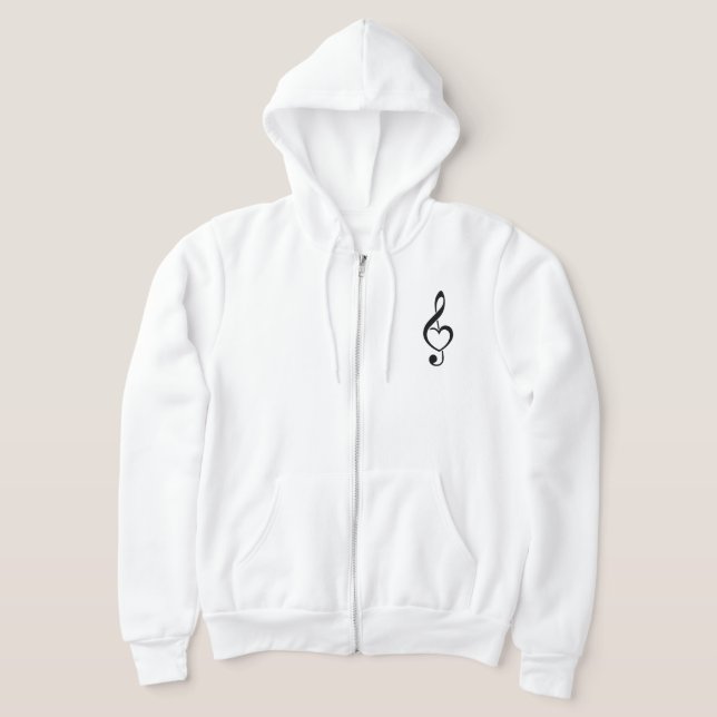Treble Clef Heart Musiknote Hoodie (Ablage )