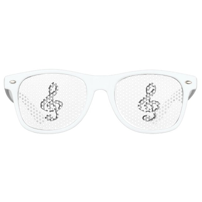 Treble Clef In 3D Partybrille (Vorderseite)