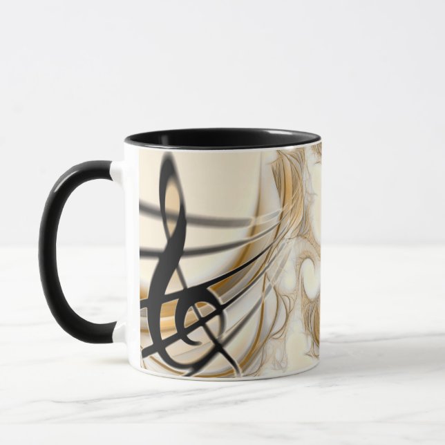 Treble Clef Komposition Gold Musiker Tasse (Links)