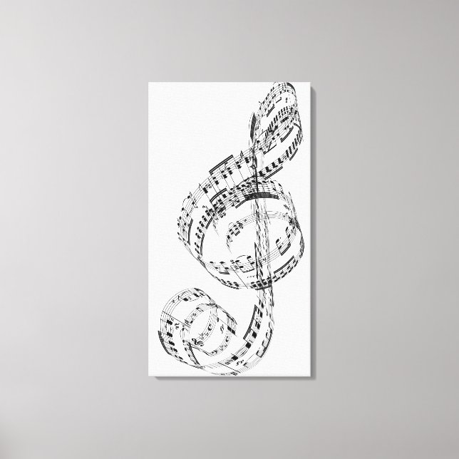 Treble Clef Leinwanddruck (Vorderseite)